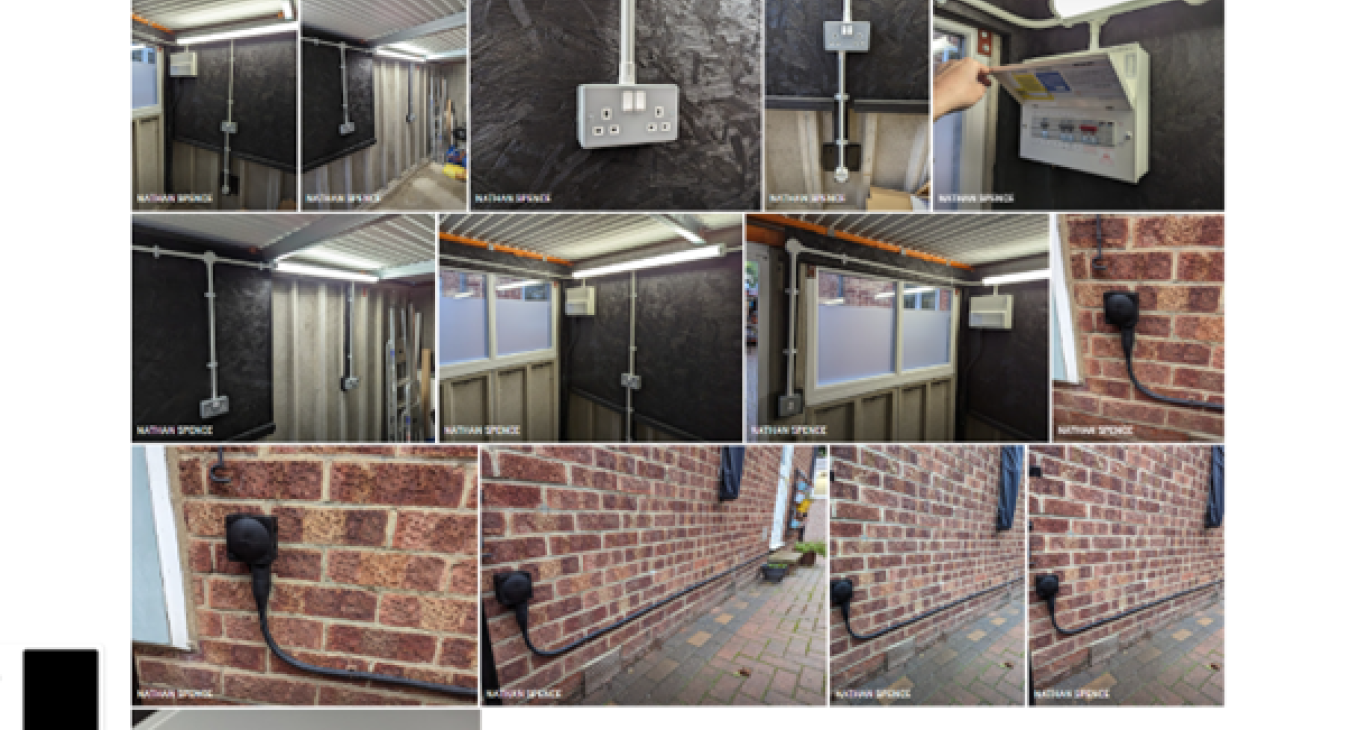 Case study of garage electrics installation in Bradford