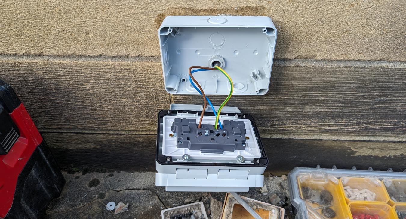 Outdoor Socket Installation by Quality Electrician, Birkenshaw