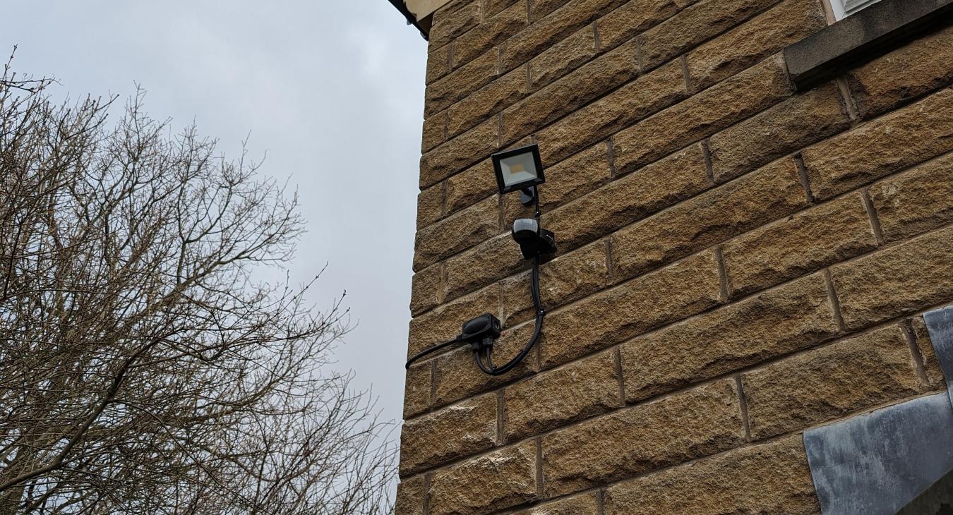 Outside Lighting Installation by Quality Electrician in Birkenshaw